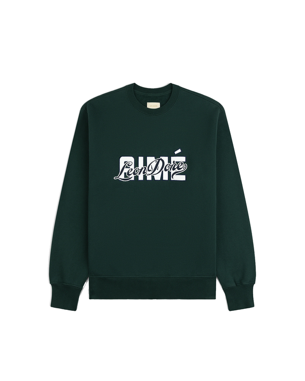 Moletom Aimé Leon Dore Overlay Logo Crewneck Sweatshirt Verde