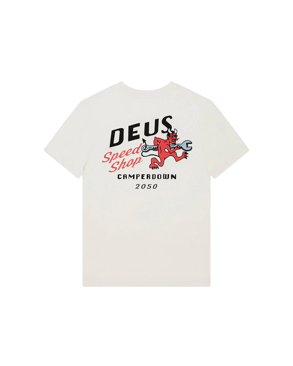 Camiseta Deus Ex Machina Regular Fit Dogleg White Branco