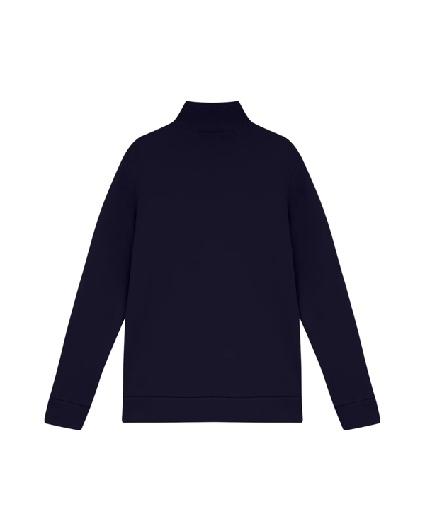 Blusa Slyce Classics Piquet Quarter Zip Azul Marinho