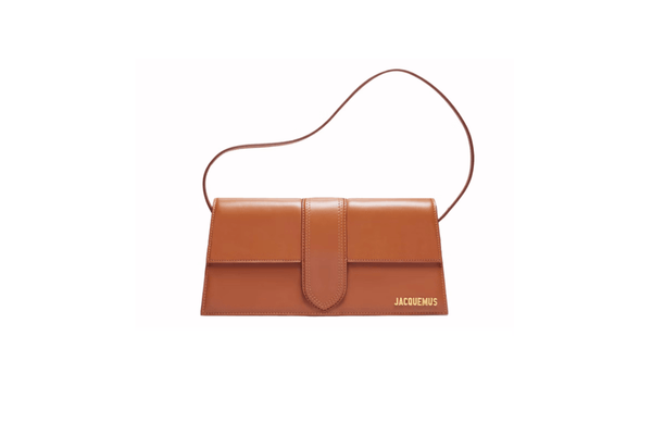 Bolsa Jacquemus Le Bambino Long Flap Bag Light Brown Marrom em marrom original na LK Sneakers