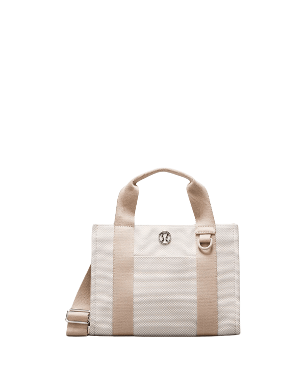 Bolsa Lululemon Mini Tote Bag Two-Tone Canvas 4.5L Bege em bege original na LK Sneakers