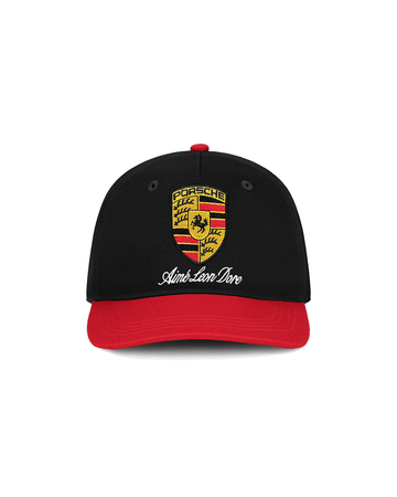 Boné Aimé Leon Dore x Porsche Colorblock Logo Jet Black Preto - Aimé Leon Dore - AIME124