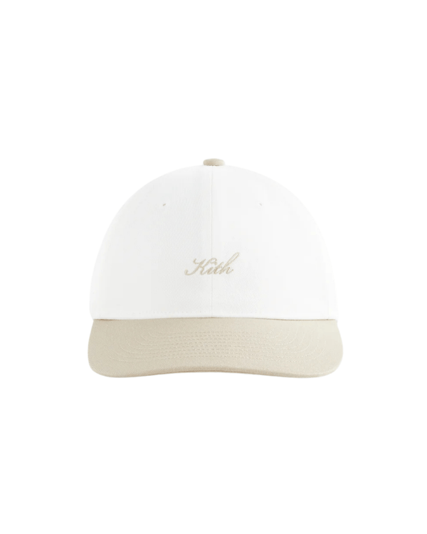 Boné Kith Script Logo Classic Cap Canvas Bege Branco - KITH - khw5052-210