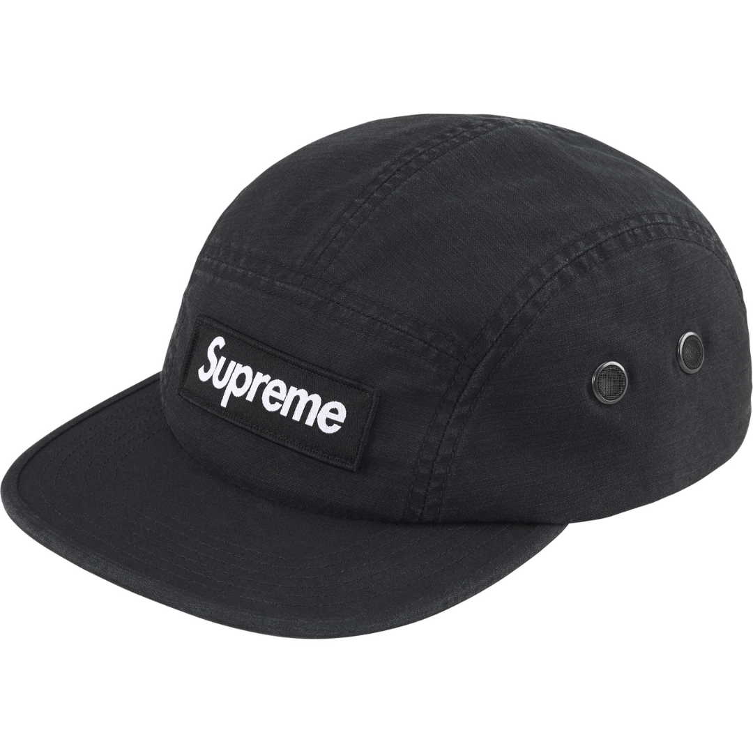 新品未使用supreme 25SS military camp cap Boné Supreme Military Camp Cap (SS25) Preto | LK Sneakers