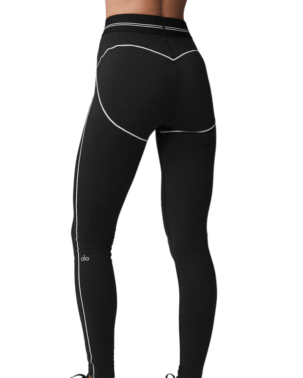 Calça Alo Yoga Airbrush High-Waist Heart Throb Preto