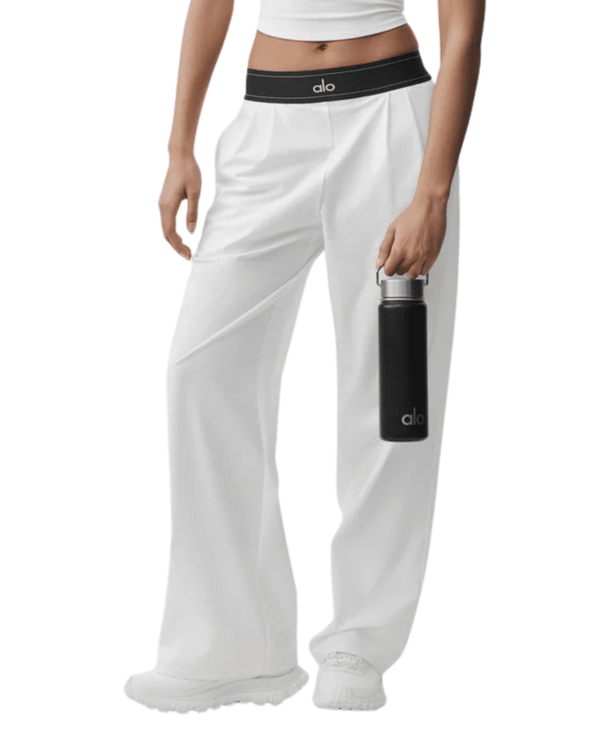 Calça Alo Yoga Suit Up Trouser (Regular) White Branco