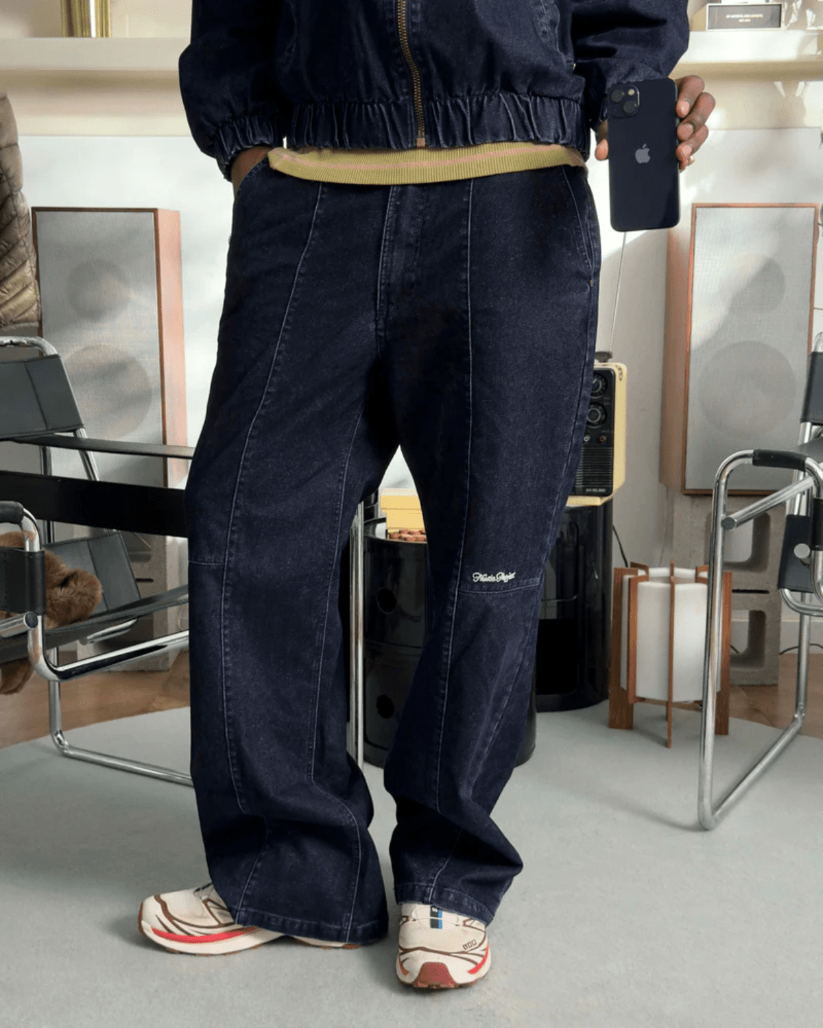 Calça Nude Project Jeans Soft Velvet Azul Marinho - Nude Project - NDP028 - 1