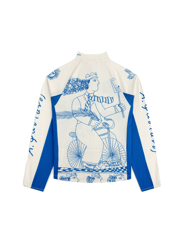 Camisa Aimé Leon Dore Fassianos Half-Zip Cycling Off White