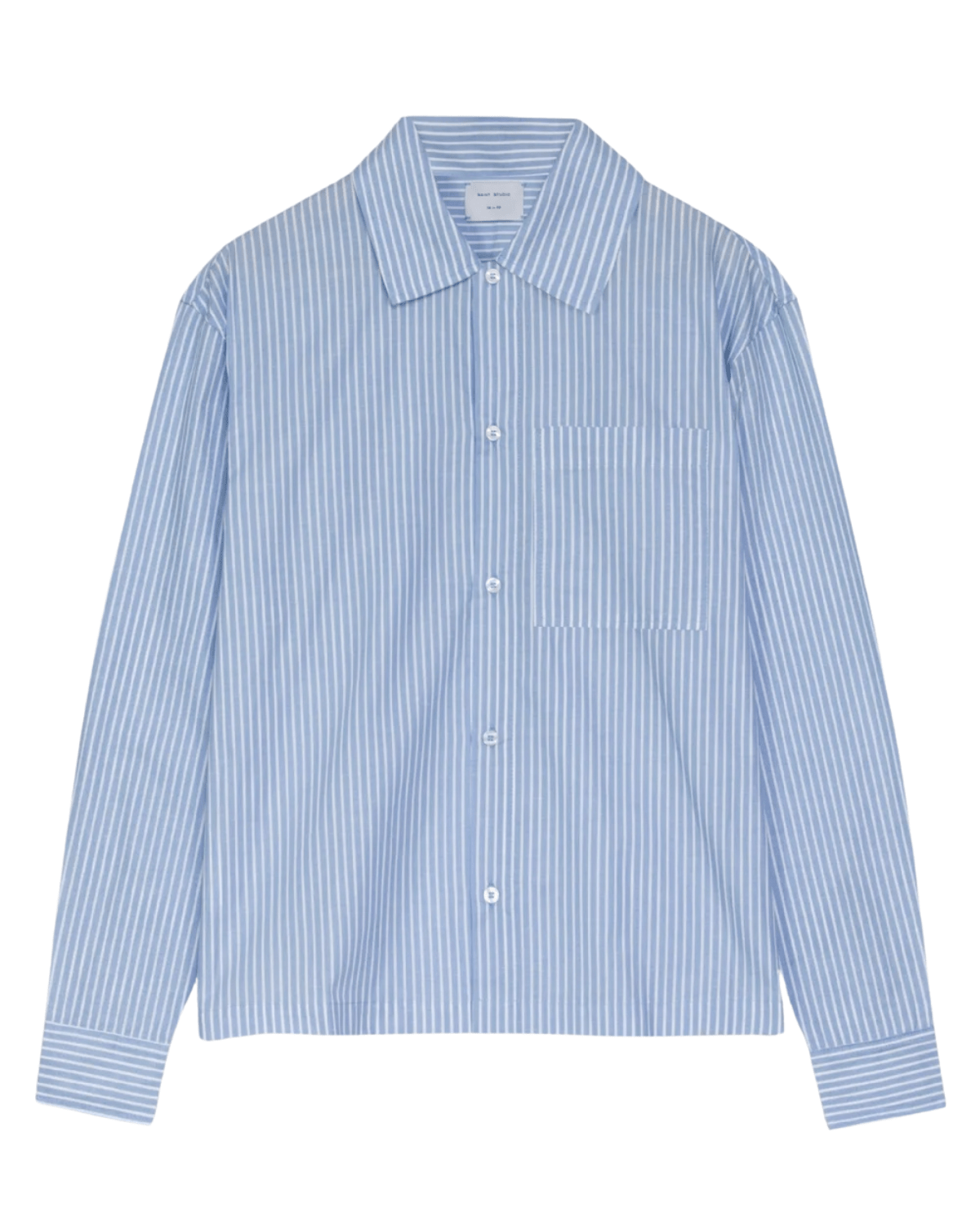 Camisa Manga Longa Oversized Saint Studio Egípcio Listrada Azul - Camisa - Saint Studio -