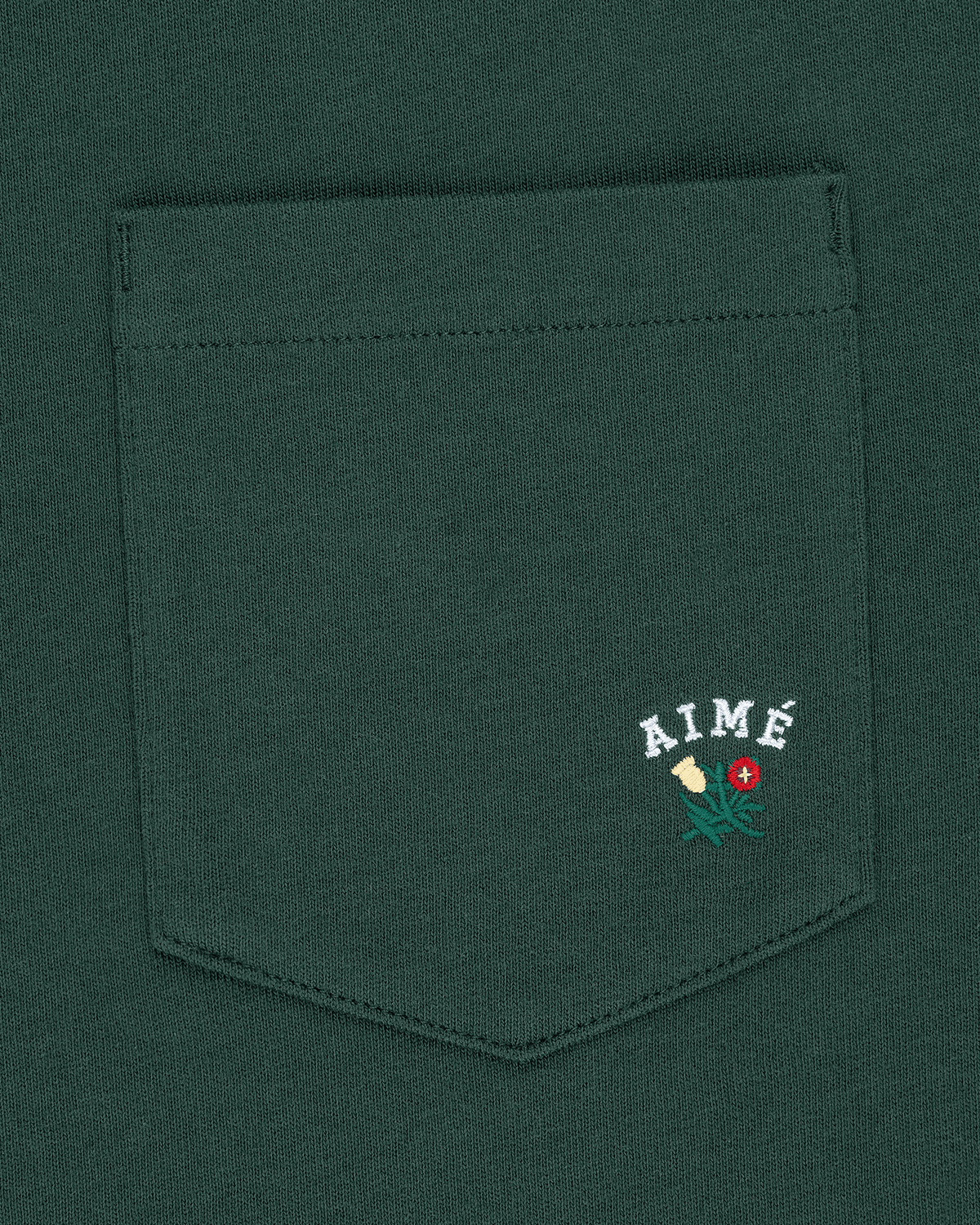 Camiseta Aimé Leon Dore Queens Crest Pocket Pine Grove Verde - Aimé Leon Dore -