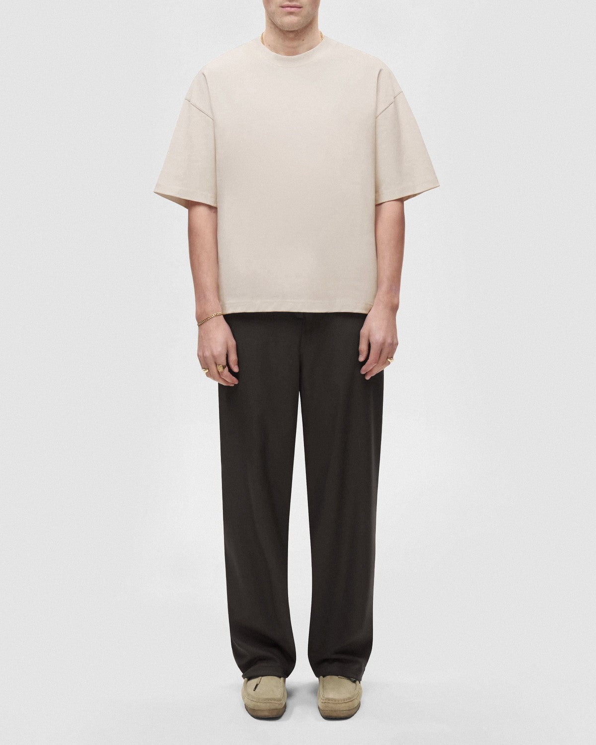 Camiseta Boxy Saint Studio Supima Areia - Saint Studio - ST20
