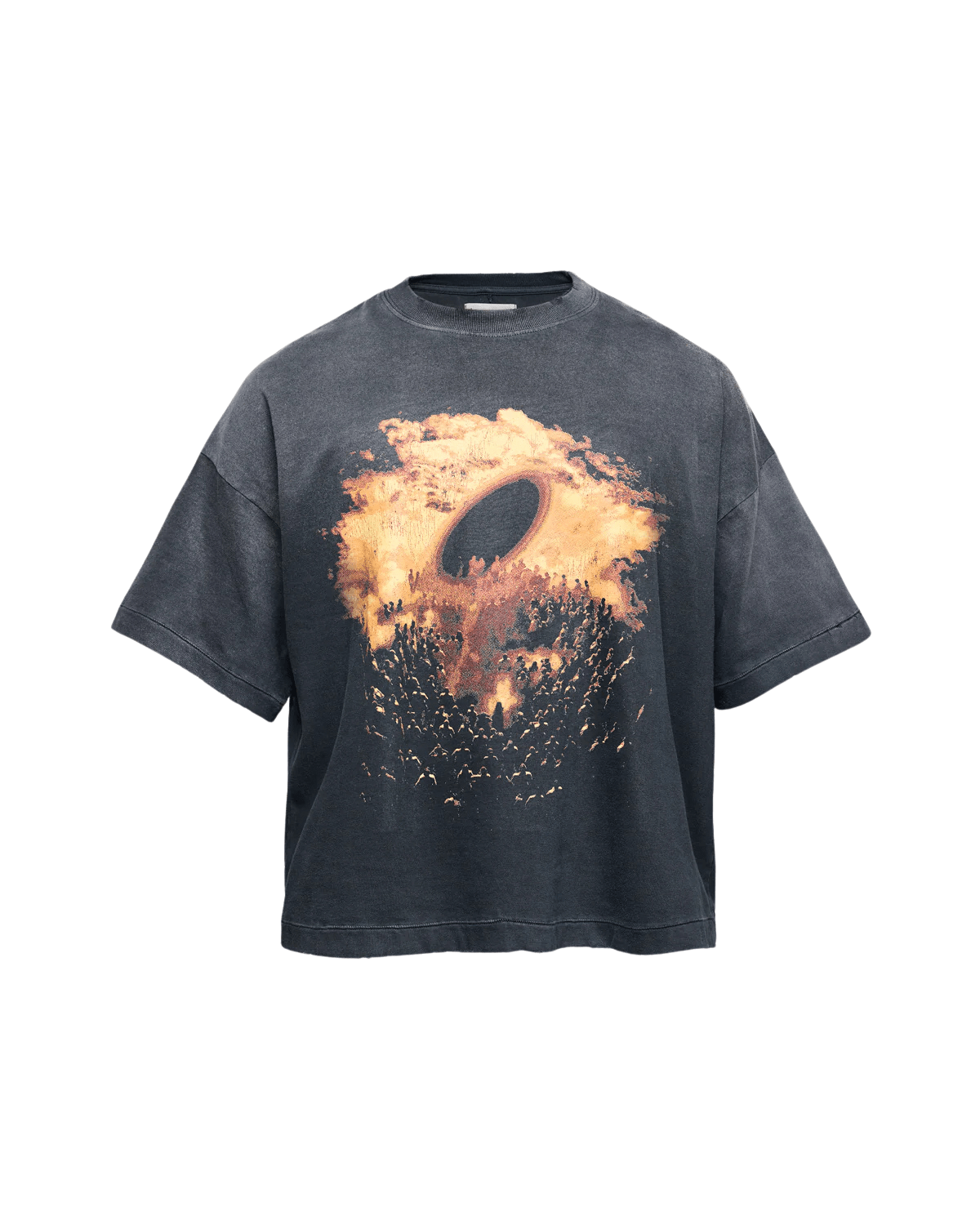 Camiseta Egho Studios Boxy Faded 'O Culto' Cinza - Egho Studios - EGST05 - 1