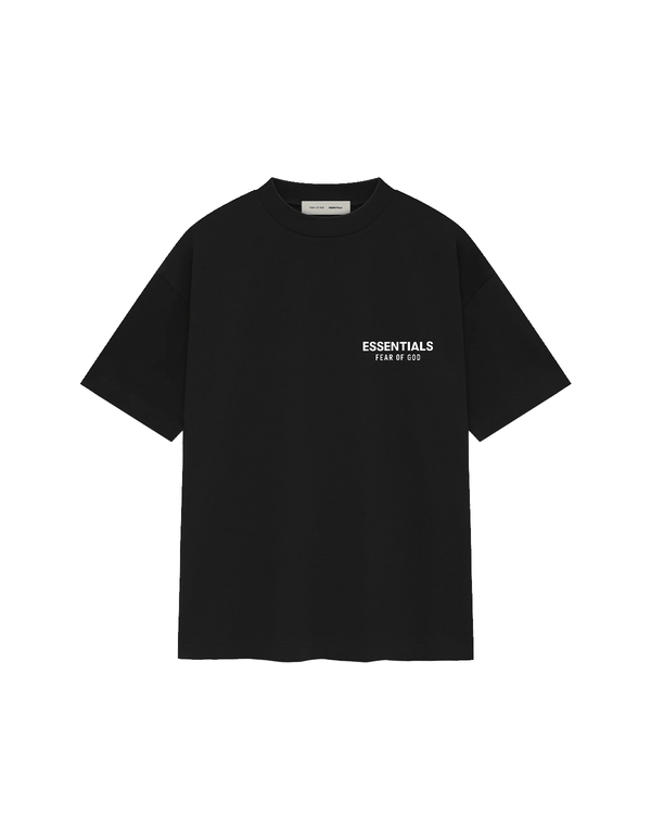 Vista lateral Camiseta Fear Of God Essentials Classic Short Sleeve Jet Black Preto