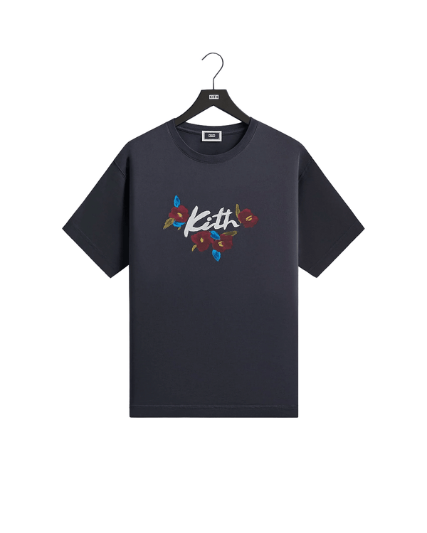 Camiseta Kith Brush Vintage Boxy Alex Nocturnal Azul Marinho