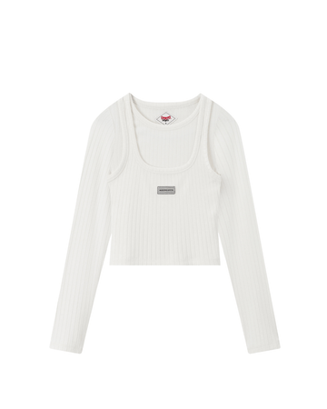 Camiseta Manga Longa nude Project Double Trouble Branco - Nude Project - NP02 - 1