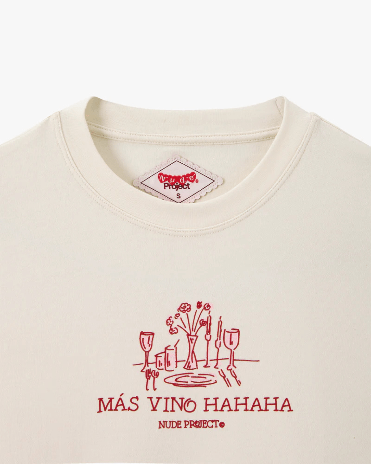 Camiseta Nude Project Más Vino Cru Off White - Nude Project - NDP030 - 1
