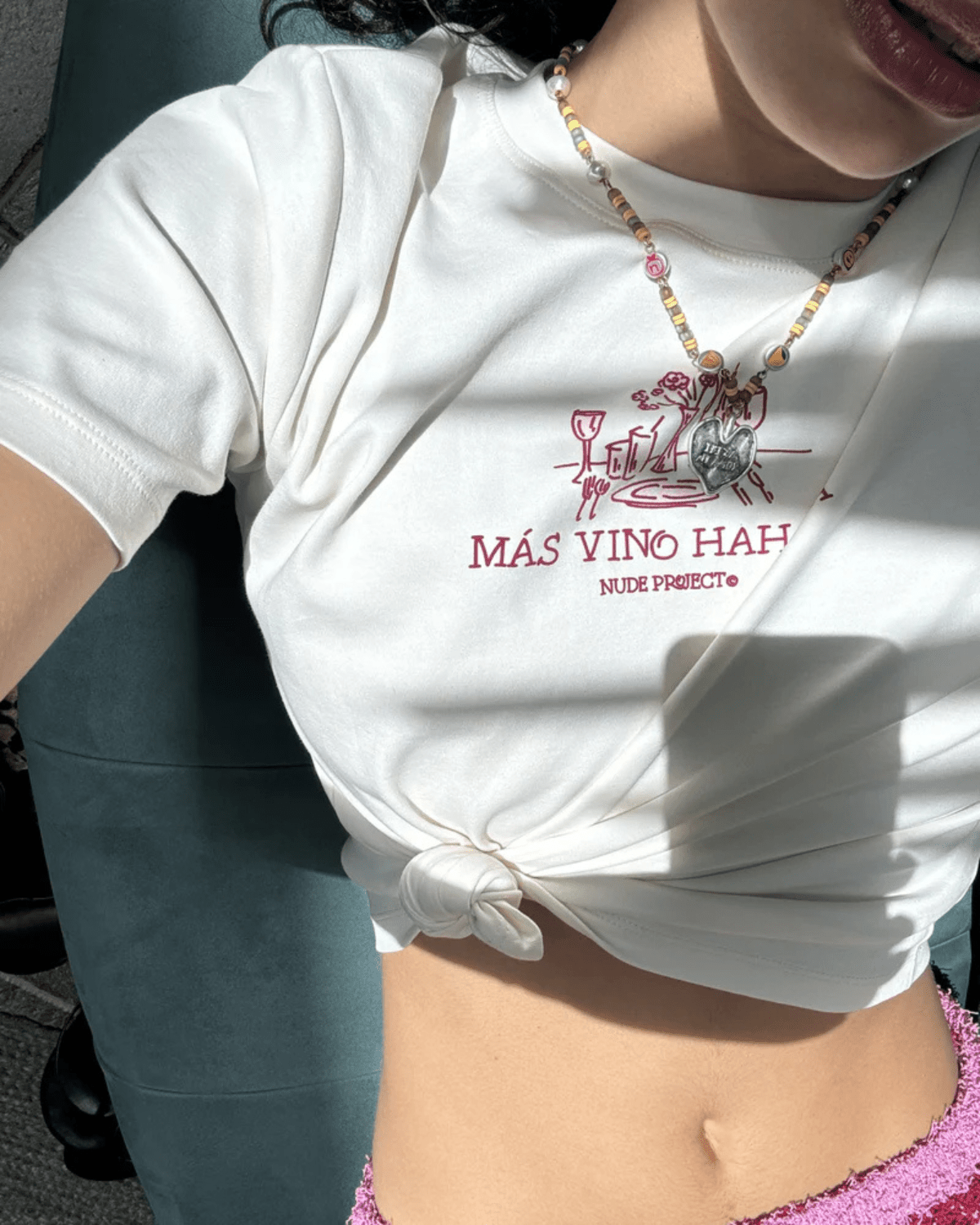 Camiseta Nude Project Más Vino Cru Off White - Nude Project - NDP030 - 1