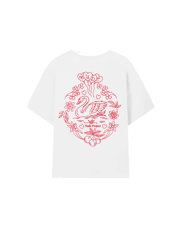 Camiseta Nude Project Swans Garden White Branco