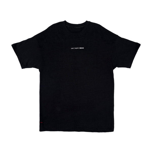 Camiseta Oversized Dane-se Pare, Respire Preto em preto original na LK Sneakers