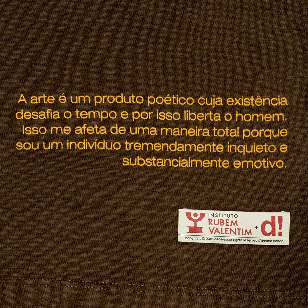 Camiseta Oversized Dane - se x Rubem Valentim Relevo 79 Marrom - Camiseta - Dane - se - 5206 - 1