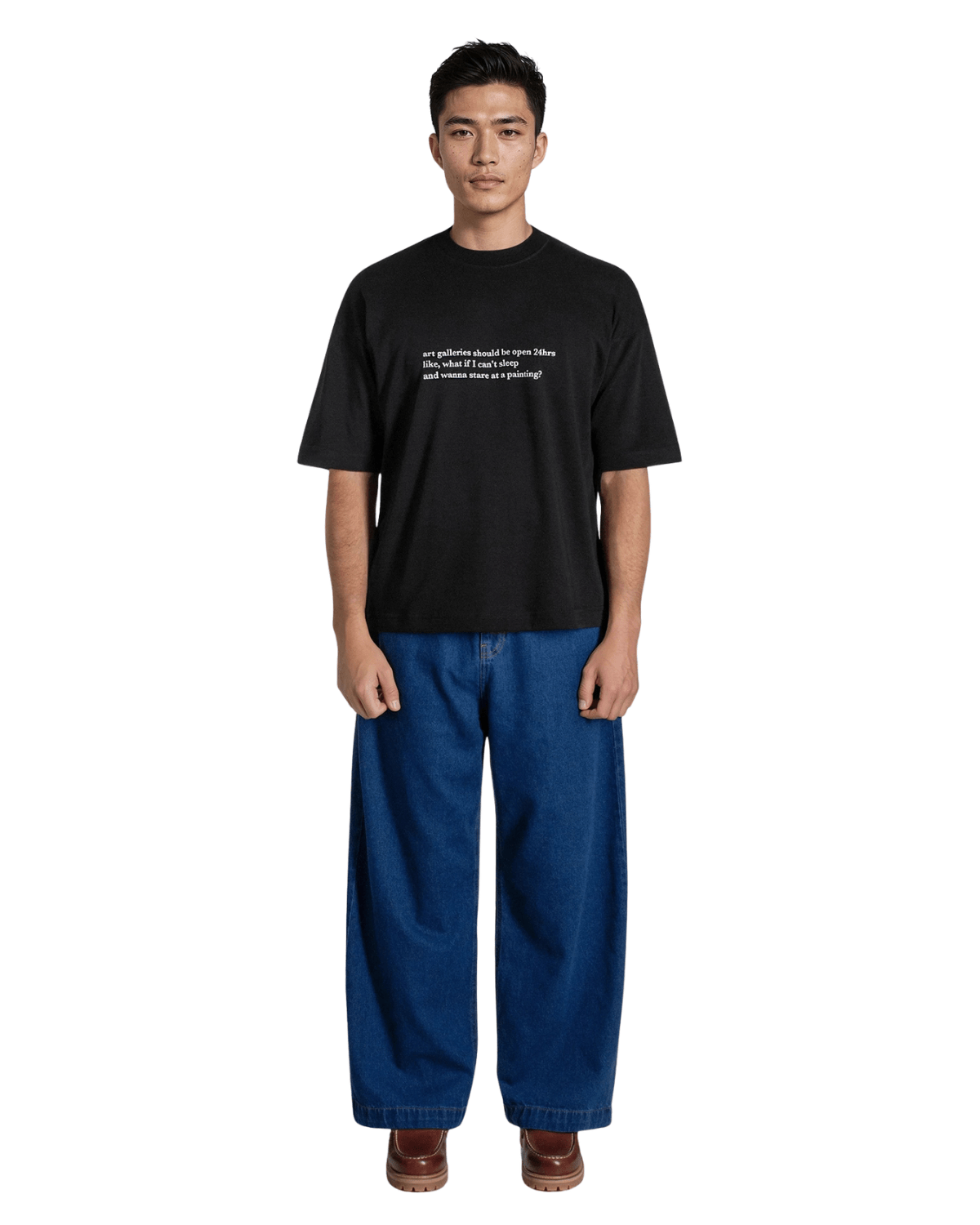 Camiseta Saint Studio Boxy SUPIMA Art Galleries Preta - Saint Studio -