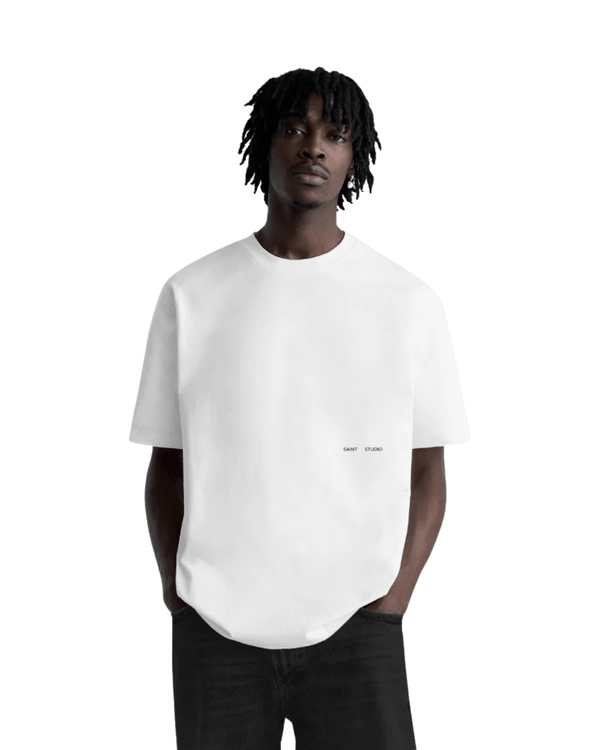 Camiseta Saint Studio Classy Suedine Supima Chairs Branco