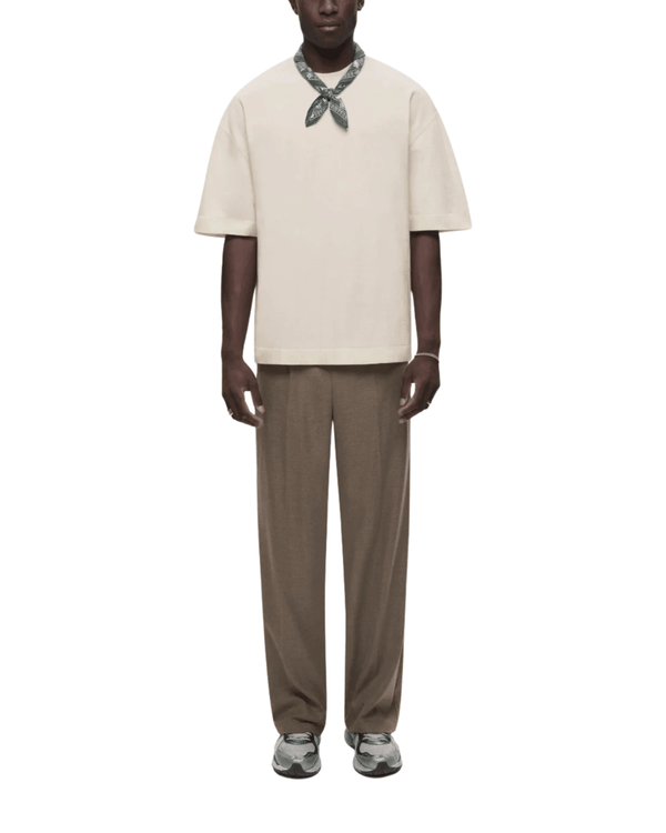 Camiseta Saint Studio Oversized Suedine Supima Areia Bege