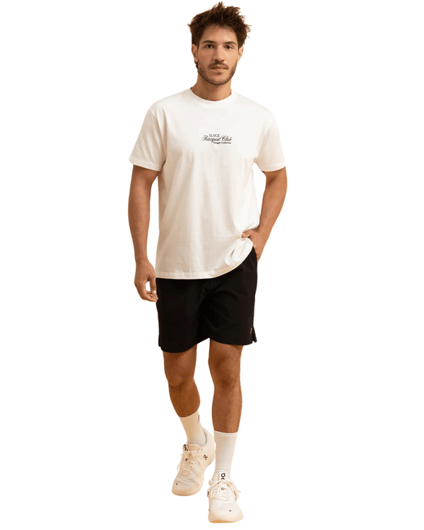 Camiseta Slyce Racquet Club Bordada Off White em white original na LK Sneakers