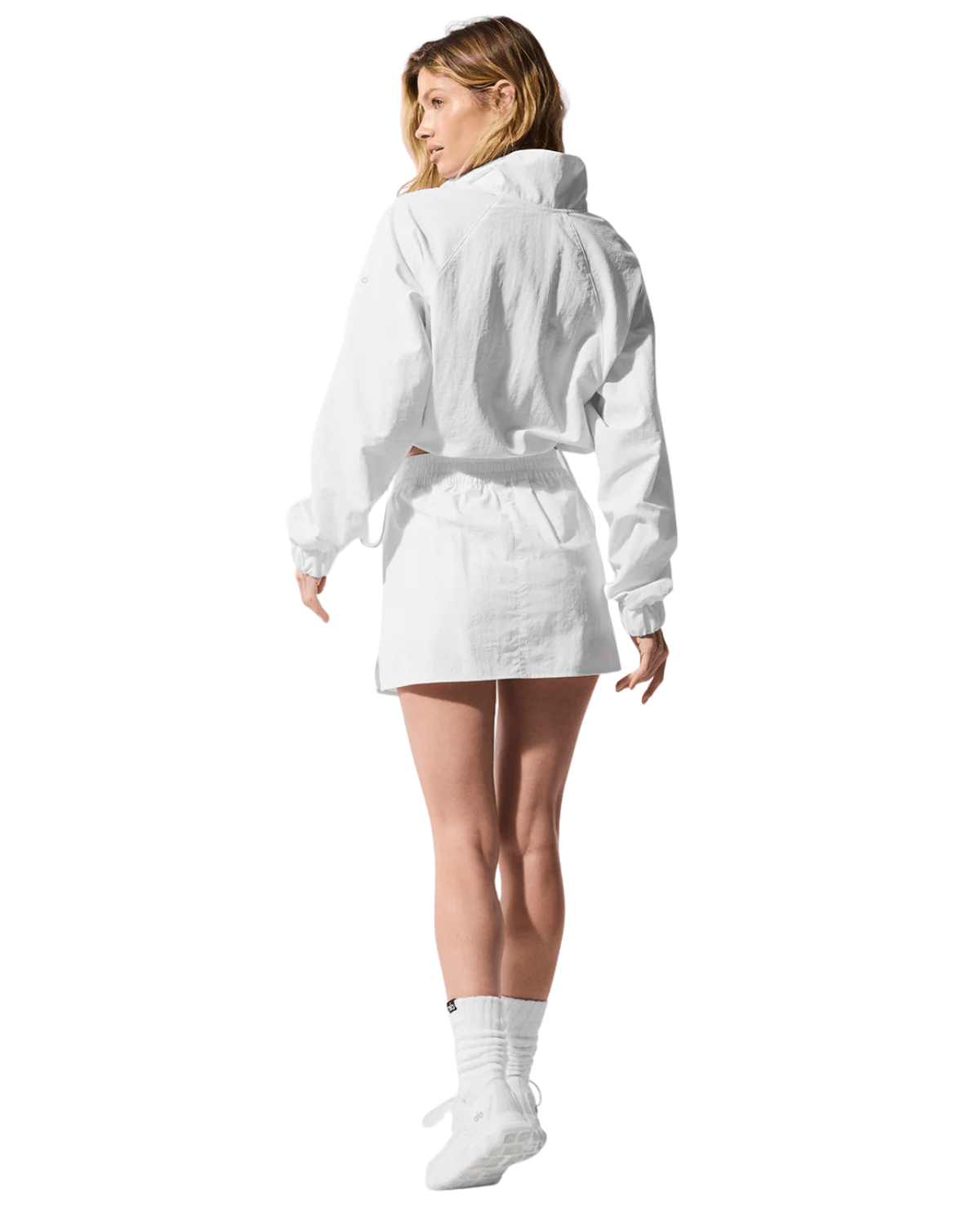 Cropped Alo Yoga 1/4 Zip Alumni Pullover Branco - Alo Yoga - W3660R_01 - 1