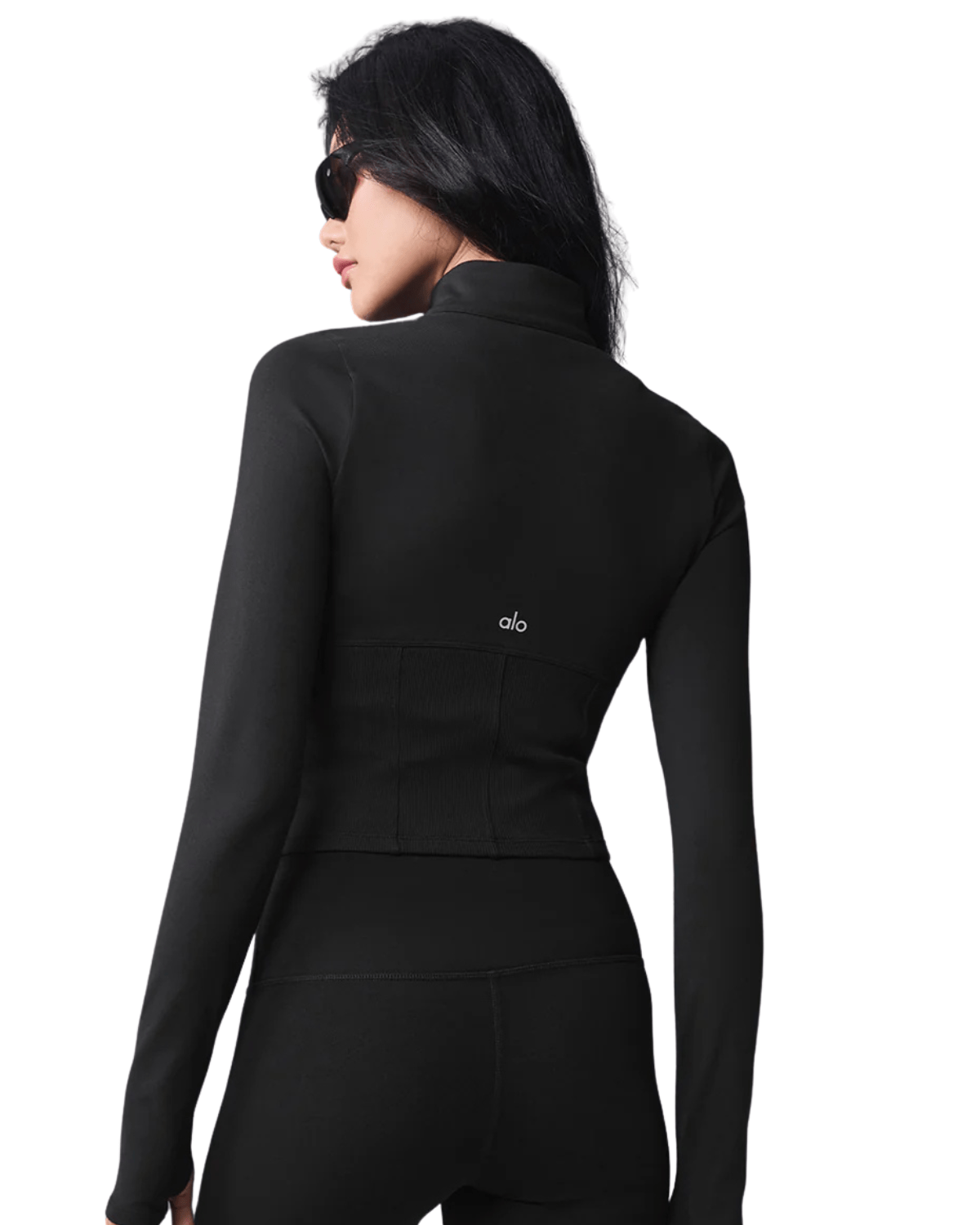 Jaqueta Alo Yoga Airbrush Corset Full Zip Black Preto - Alo Yoga - w4530r - 1