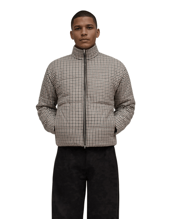 Jaqueta Saint Studio Puffer Sarja Pied Bege em bege original na LK Sneakers