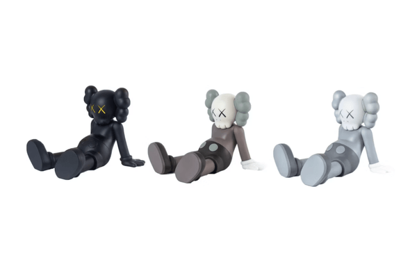 KAWS Holiday Taipei Vinyl Figure Black/Brown/Grey Set Toy Art em black original na LK Sneakers