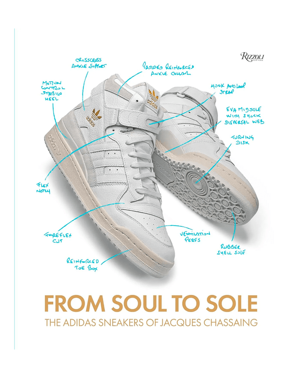 Livro Rizzoli From Soul to Sole: The Adidas Sneakers of Jacques Chassaing original na LK Sneakers