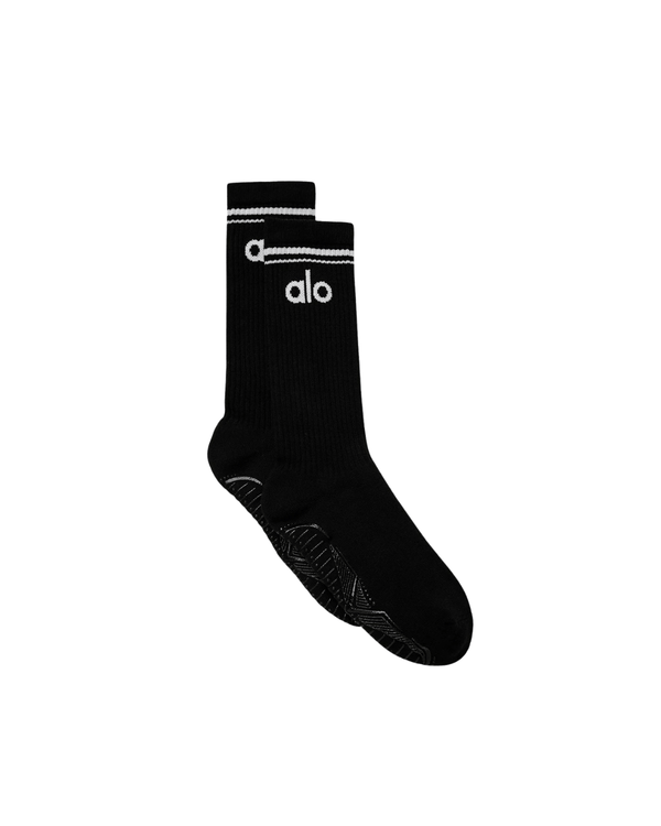 Meia Alo Yoga Throwback Barre Preto em preto original na LK Sneakers