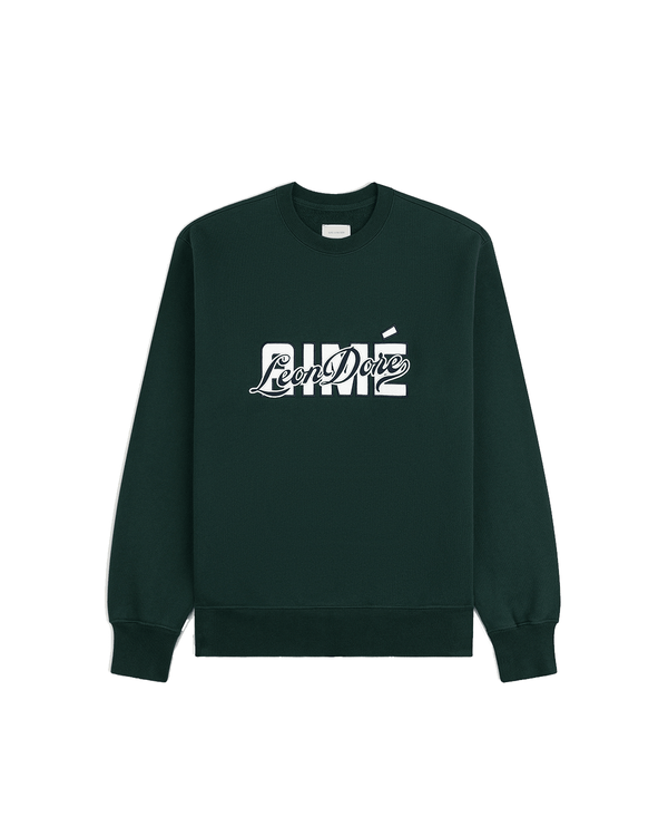 Moletom Aimé Leon Dore Overlay Logo Crewneck Sweatshirt Verde