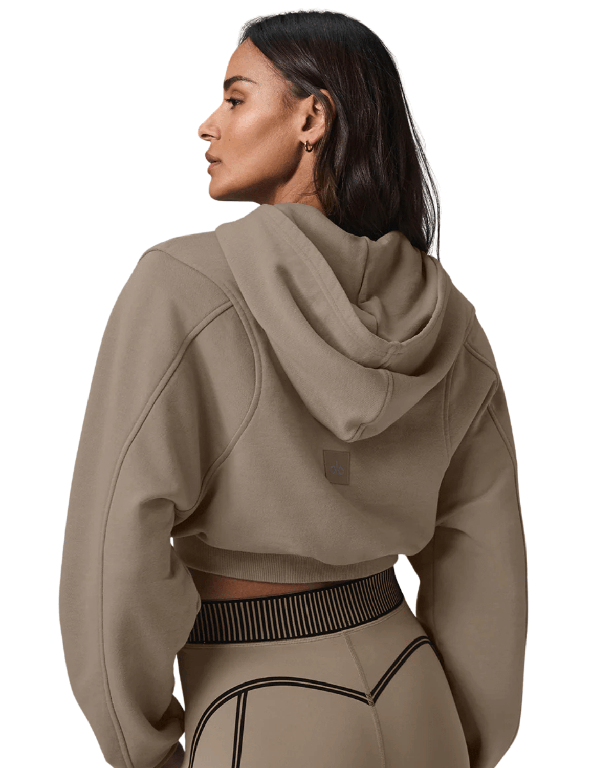 Moletom Alo Yoga Sweet Escape Zip Up Gravel Marrom - Alo Yoga - w3858r - 1