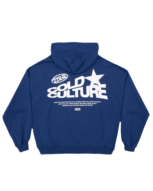 Moletom Cold Culture Down To Luck Blue Azul em azul original na LK Sneakers