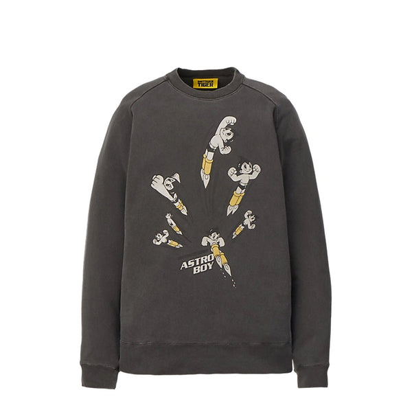 Moletom Crewneck Onitsuka Tiger x Astroboy Graphic Cinza em cinza original na LK Sneakers