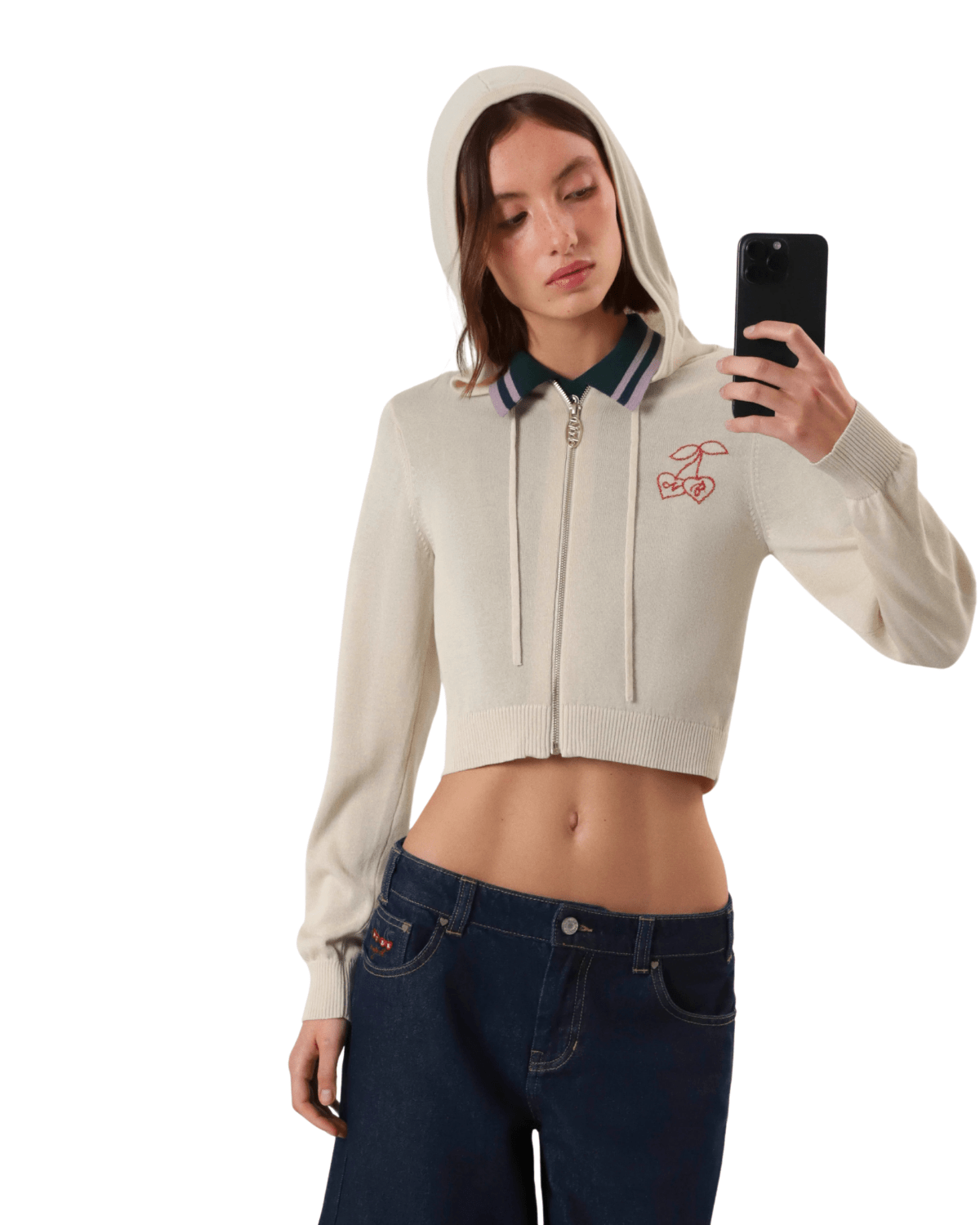 Moletom Nude Project Papaya Zip - Up Knit Marshmallow Bege - Nude Project - NP01 - 1