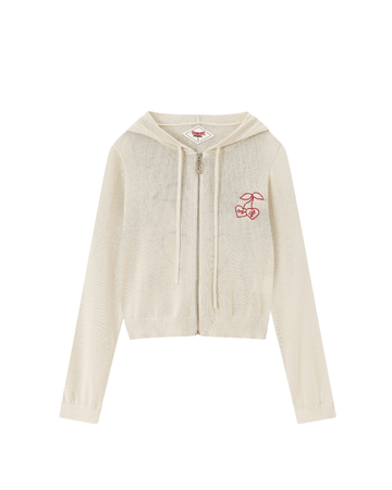 Moletom Nude Project Papaya Zip - Up Knit Marshmallow Bege - Nude Project - NP01 - 1
