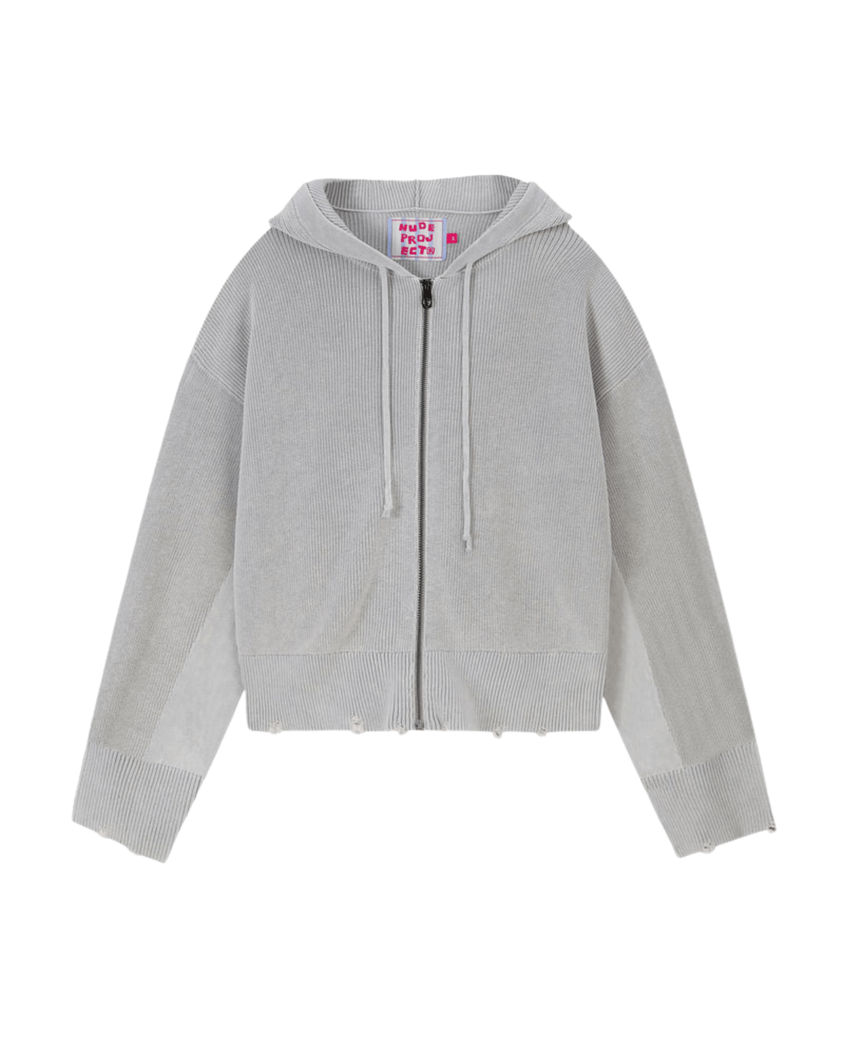 Moletom Nude Project Perfect Cropped Zip - Up Grey Cinza - Nude Project - NDP019 - 1