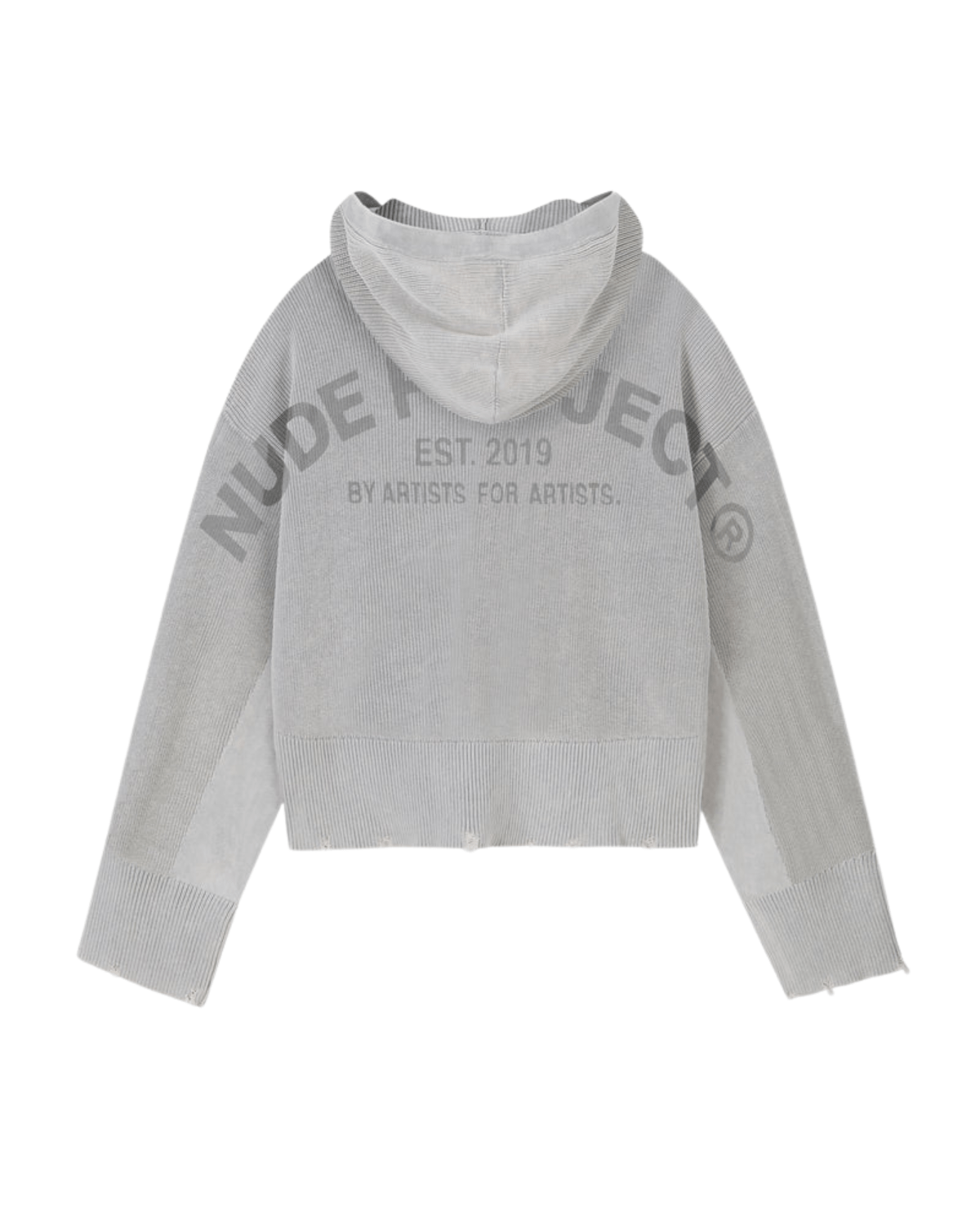 Moletom Nude Project Perfect Cropped Zip - Up Grey Cinza - Nude Project - NDP019 - 1