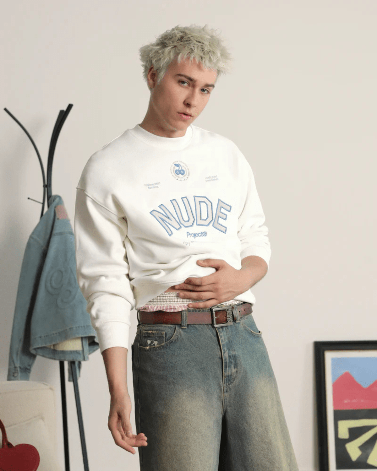 Moletom Nude Project Varsity Marshmallow Off White - Nude Project - NDP020 - 1