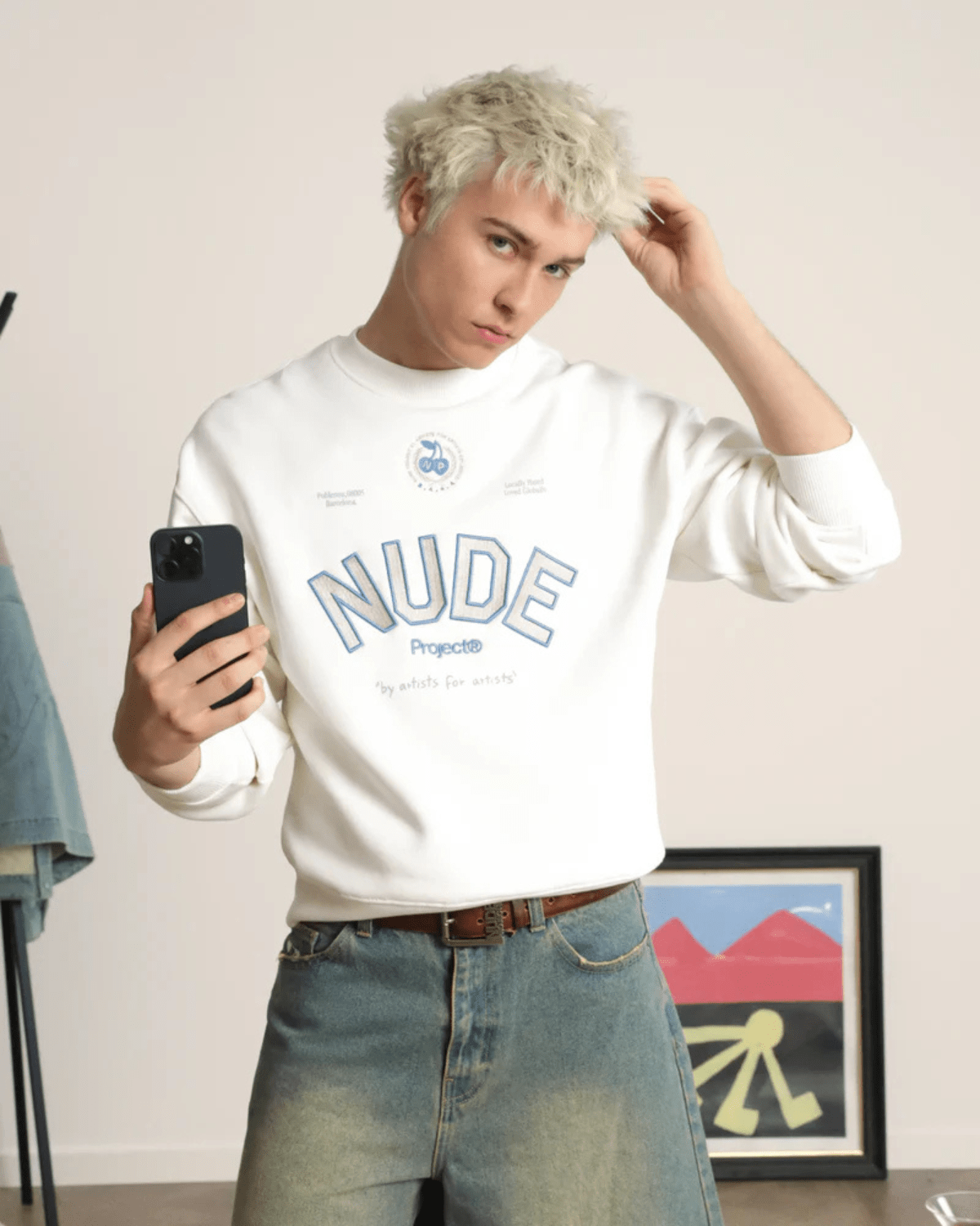 Moletom Nude Project Varsity Marshmallow Off White - Nude Project - NDP020 - 1