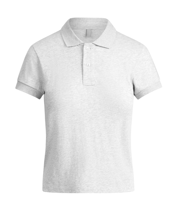 Polo Skims Baby Tee Worn in Jersey Light Heather Grey Cinza