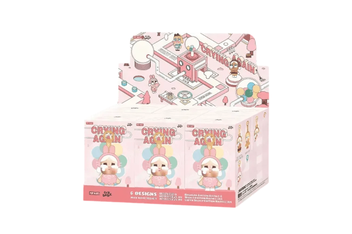 Pop Mart CryBaby Crying Again Series Vinyl Face Plush Sealed Case