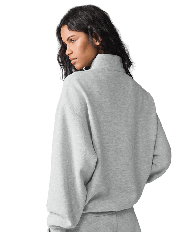 Pullover Alo Yoga Accolade 1/4 Zip Athletic Heather Grey Cinza