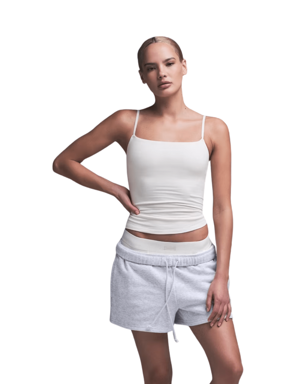 Regata Skims Cotton Cami Marble Branco - Skims - 43774078391540