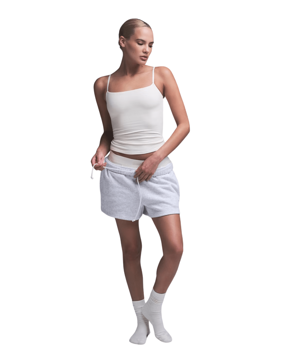 Regata Skims Cotton Cami Marble Branco - Skims - 43774078391540
