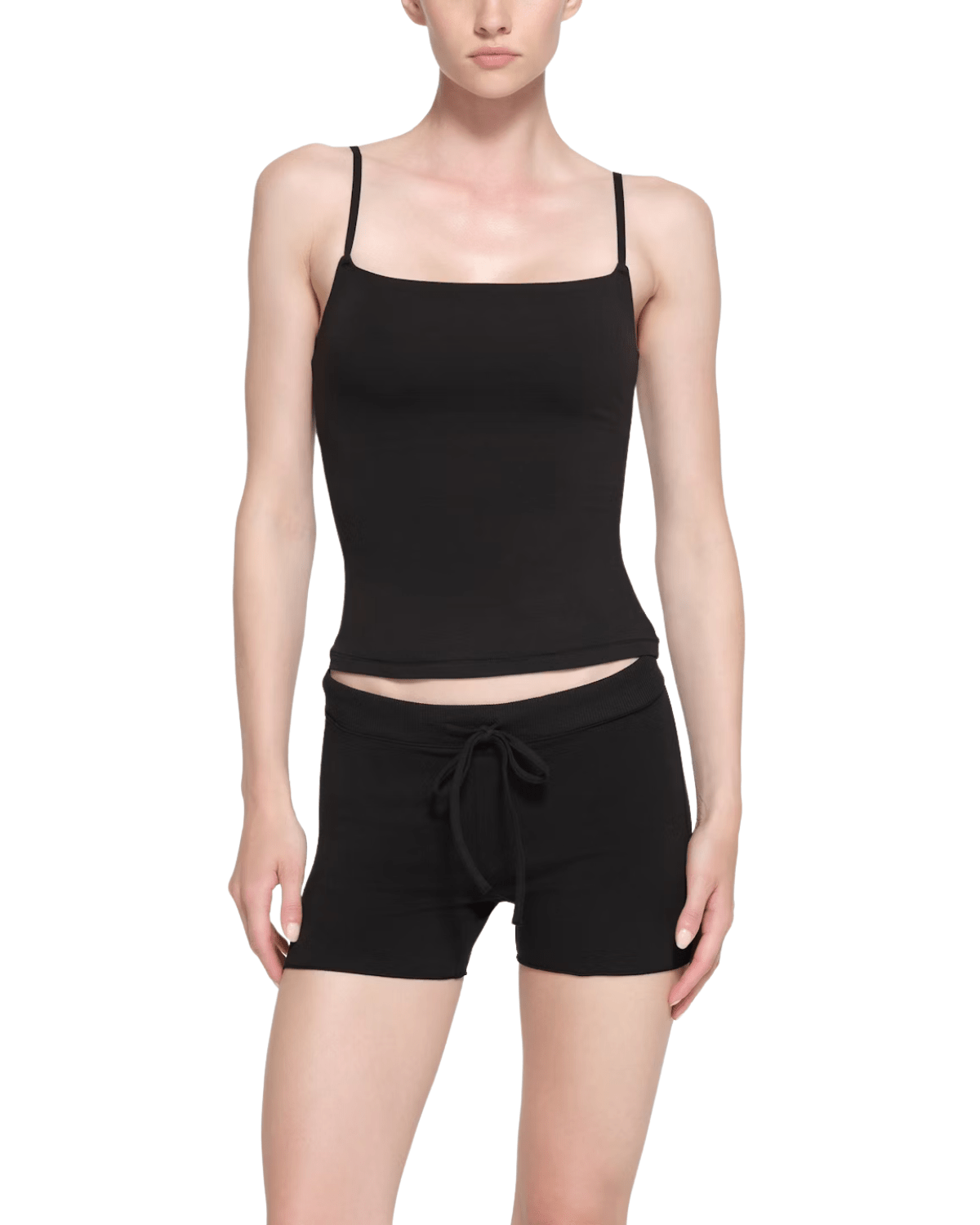 Regata Skims Cotton Cami Soot Preto - Skims - 43774078391450